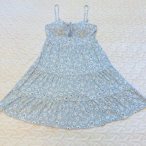 No Boundaries Blue Floral Sundress Size S (3-5)